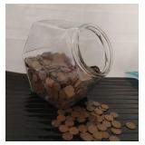 Jar of  Wheat/Assorted Pennies