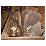 Crate of Vintage Hand Made Wood Plaques