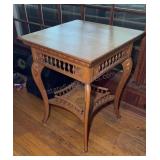 Antique Solid Oak Parlor Table 24x24x30.5