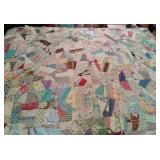 Vintage Patchwork Quilt fits Full Bed - has rips