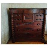 Large Antique Dresser w/Glass Top Protector