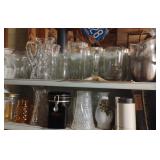 Basement Shelving Glassware Contents