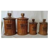 Vintage Ceramic Canister Set  - has paint/chips
