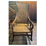 Mid-20th Century Cane Rocking Chair