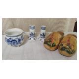 Delfts Holland Bowl, Candlestick Holders and More