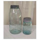 Vintage Blue Ball Mason Jars