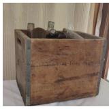 Crate of Vintage Glass Bottles