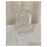 Vintage Indiana Glass Stars & Bars Fairy Lamp