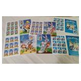 5 Looney Tunes Stamps Sheets