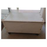 Rolling Wood Storage Trunk/Toy Box