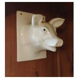 Ceramic Pig Wall Hanger 8x5 5