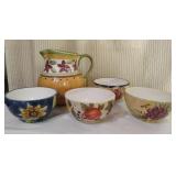 Bed Bath & Beyond Ceramic Bowls & Ceramic Pitcher
