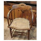 Barrel-Back Cane Seat Chair 32x21