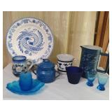 Assorted Blue and White Dishes