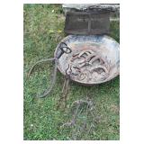 Metal Tub, Basket, Tongs & More