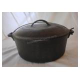 Vintage Cast Iron 5qt  Lidded Stock Pot