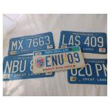 5 Michigan License Plates