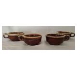 Hull Pottery Soup Mugs -Set of 4/ 2 chipped