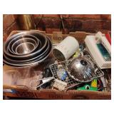 Stainless Mixing Bowls, Electric Mixer & Kitchen