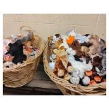 Baskets of Ty Beanie Babies