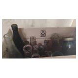 Box of Assorted Glass Bottles