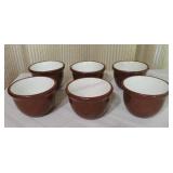 Vintage Stoneware Ramekins/Pinch Bowls Set of 6