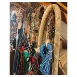 Assorted Extension Cords/Basement Wall Area