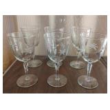 Vintage Libbey Candlelight Glasses - Set of 6
