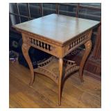 Antique Solid Oak Parlor Table 24x24x30.5
