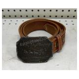 Size 46 leather belt and buckle