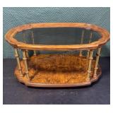 Drexel Glass Top Coffee Table 22x36x18 inches