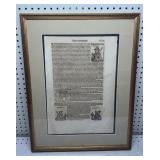 Framed Folio Page  CLXX, Nuremberg Chronicle