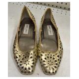 Jimmy Choo metallic gold laser-cut star ballet