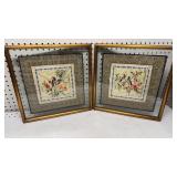 Framed Vintage Chinese Tapestries 14x14