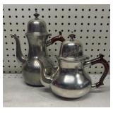 John Somers Brazilian Pewter Tea & Coffee Pots