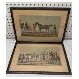 Antique Equestrian Lithographs 10.25x15.25