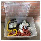 Group of Cords, Lights & more