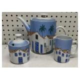 Ester Robacov Embu Pottery coffee & creamer set