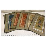 Collection of 6 Chinese Tapestry