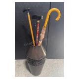 Umbrella Holder With Canes & Umbrella
