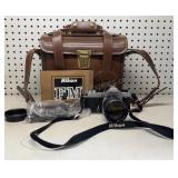 Nikon FM Film Camera With Leather Bag