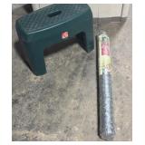 Garden stool & Plastic fencing