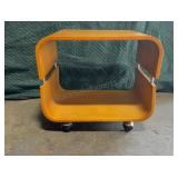 Rolling Cube End Table19x15.5x17.5inches tall