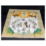 Hermï¿½s "Escuela andaluza" silk carrï¿½ scarf