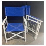 Pair of Metal Folding Patio Chairs