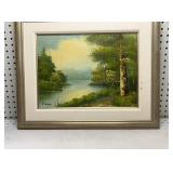Original landscape painting on canvas signed