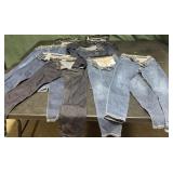 Group of Ladies Gap jeans