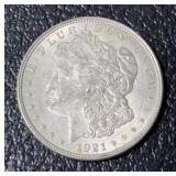 1921 p Morgan Dollar