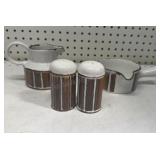 vintage Midwinter Creamer, salt&pepper shakers &