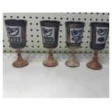 vintage Terracotta wine goblets
